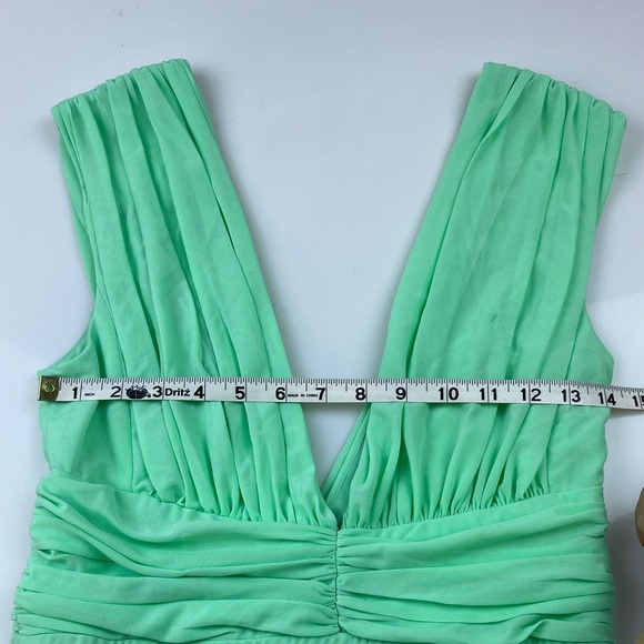 Skylar Rose Perrine Drape Front Bodysuit in Mint N251-25 - Picture 5 of 6